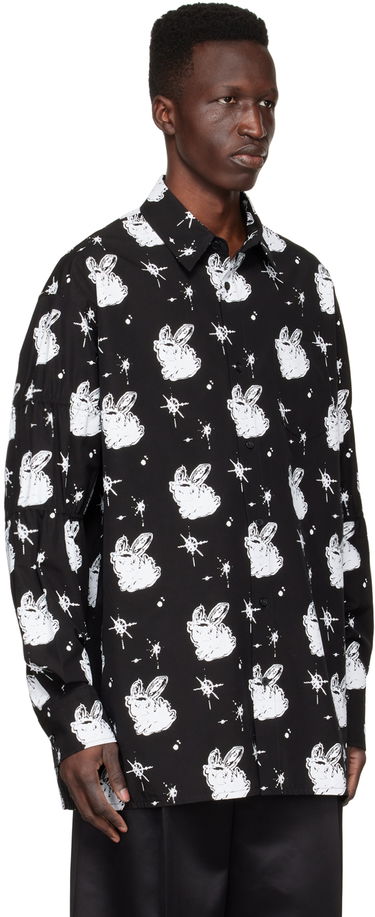 Košeľa We11done We11done Cotton Poplin Space Bunny Print Shirt Čierna | WD-BL1-22-142-M-BK, 1
