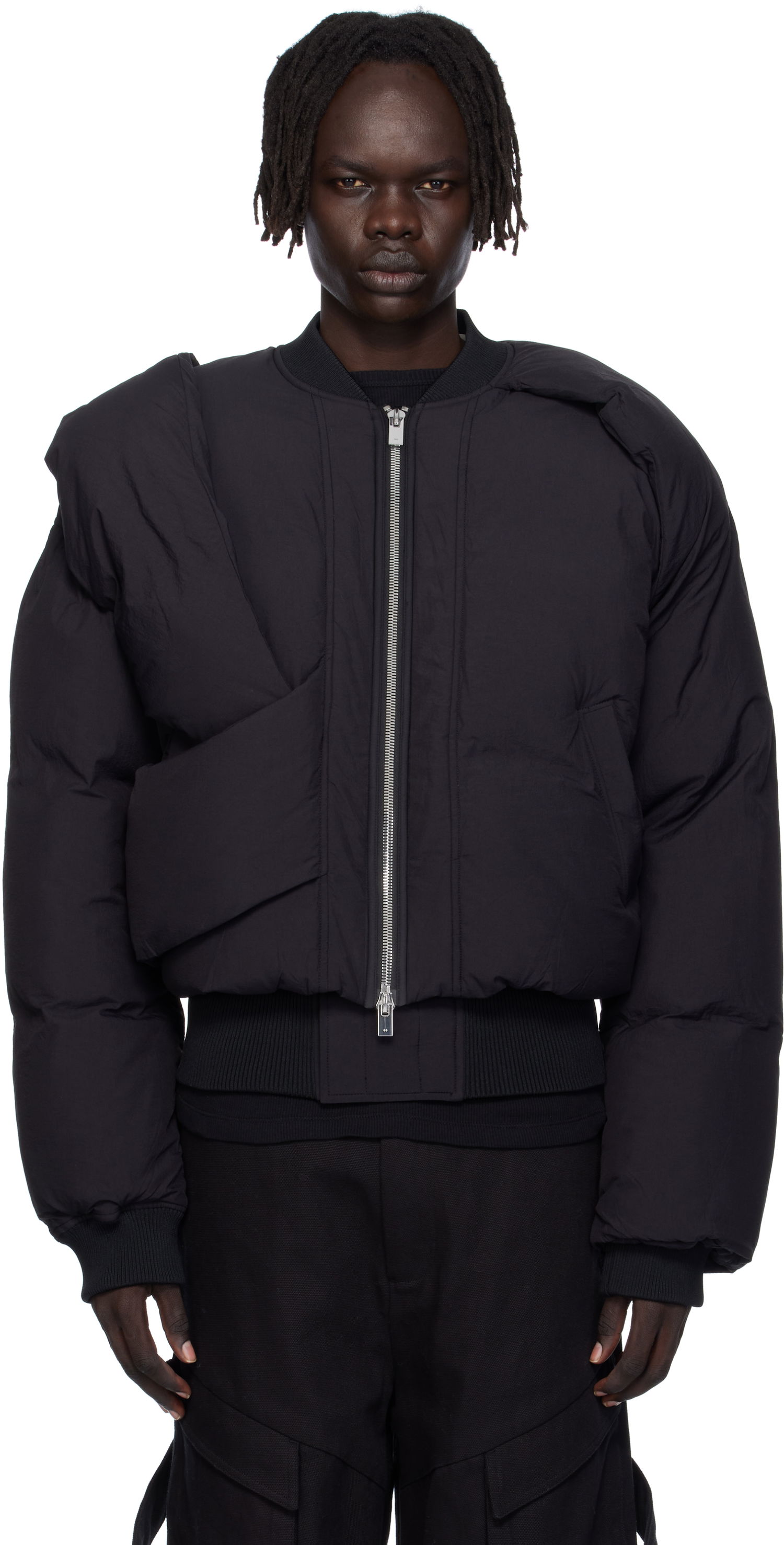 Bomber bunda HELIOT EMIL Heliot Emil Altair Puffer Bomber Jacket Čierna | AW25_M_02_163_BLK01, 0