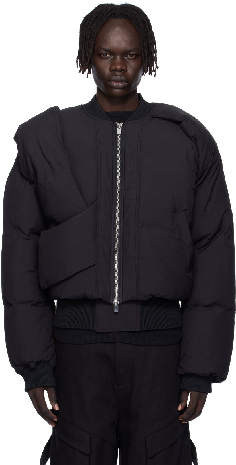 Bomber bunda HELIOT EMIL Heliot Emil Altair Puffer Bomber Jacket Čierna | AW25_M_02_163_BLK01