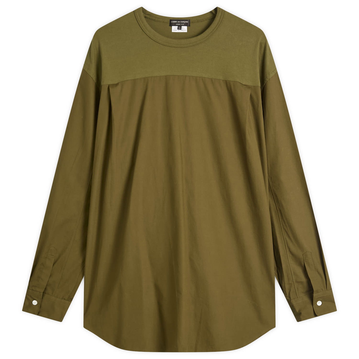 Tričko Comme des Garçons Homme Plus Long Sleeve T-Shirt, Size Large Zelené | PP-B020-W25-3, 0