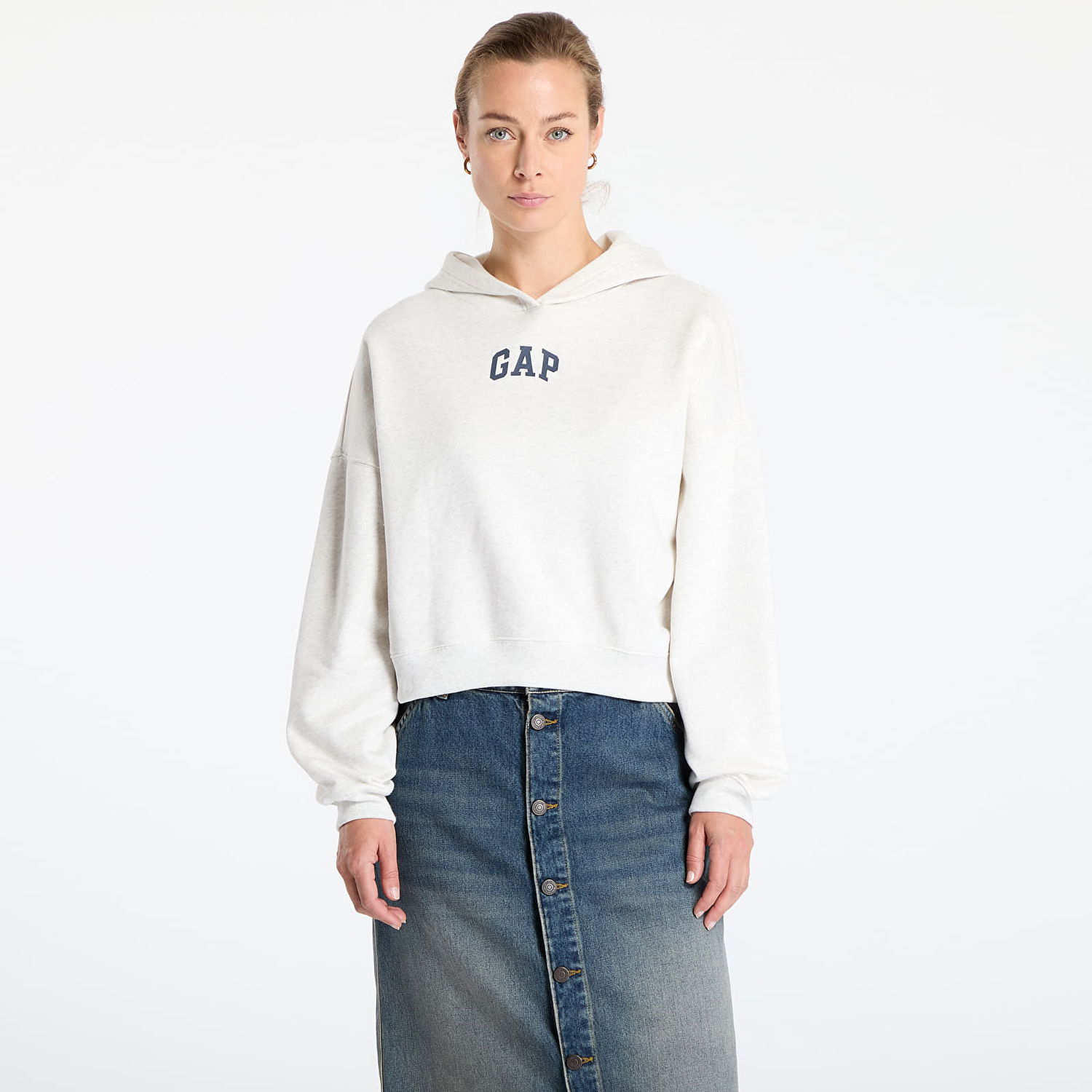 Mikina GAP GAP Cropped Logo Hoodie Biela | 429497-06, 0