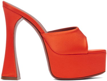 Starostlivosť o obuv Amina Muaddi Amina Muaddi Dalida Heeled Satin Platform Sandals Oranžová | DALIDA SANDAL PLATEAU SATIN, 0