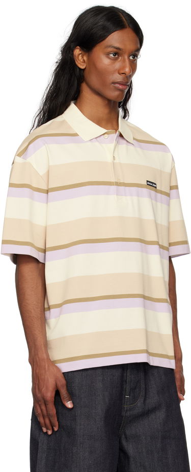 Polo tričko MAISON KITSUNÉ Maison Kitsuné Striped Oversize Polo Béžová | OM00206KJ7019, 1