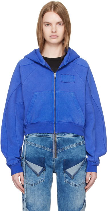 Mikina Ottolinger Ottolinger Multiline Zip Hoodie Modrá | 115-600415-03, 0