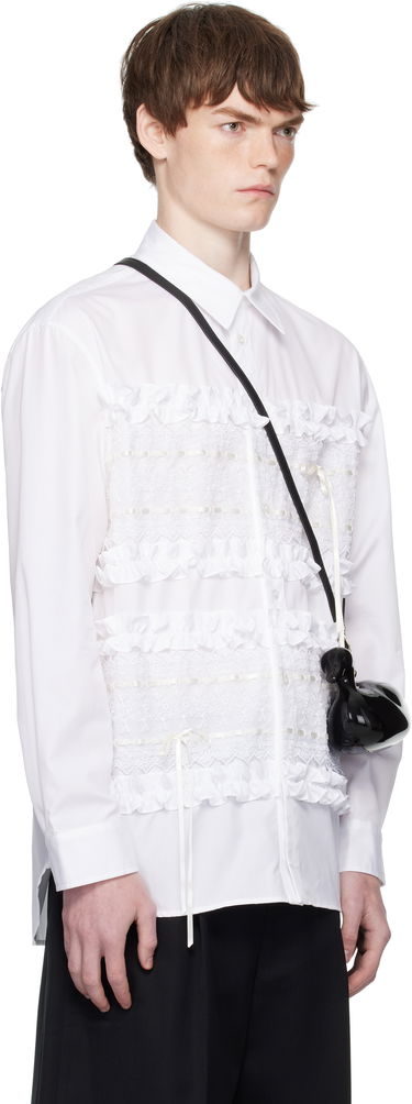 Košeľa Simone Rocha Simone Rocha Lace Ribbon Trim Shirt Biela | 5391 1025, 1