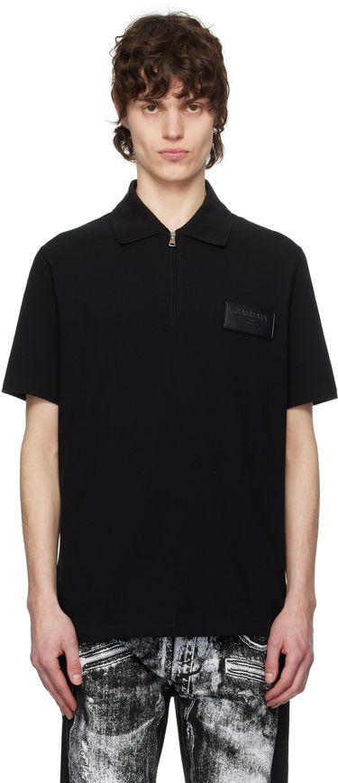 Polo tričko Balmain Balmain Logo Patch Polo Čierna | EH1GC027BC92, 0
