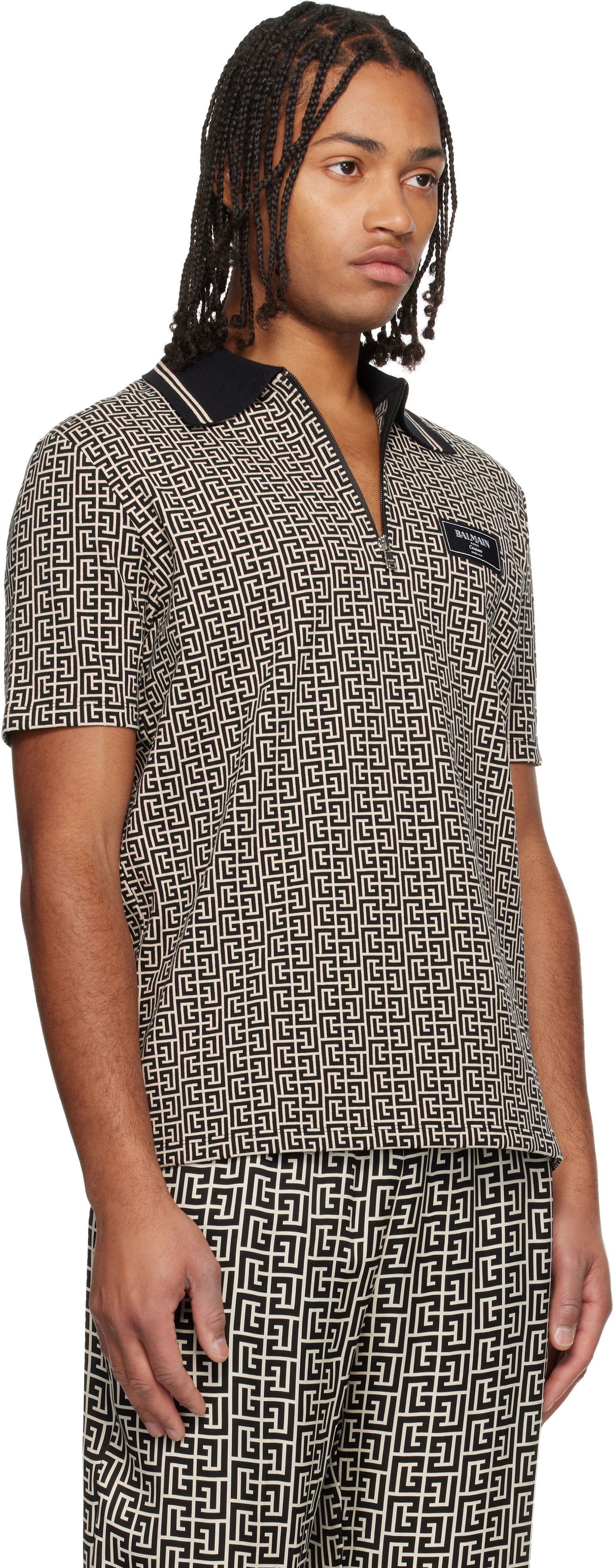 Maze Print Polo Shirt