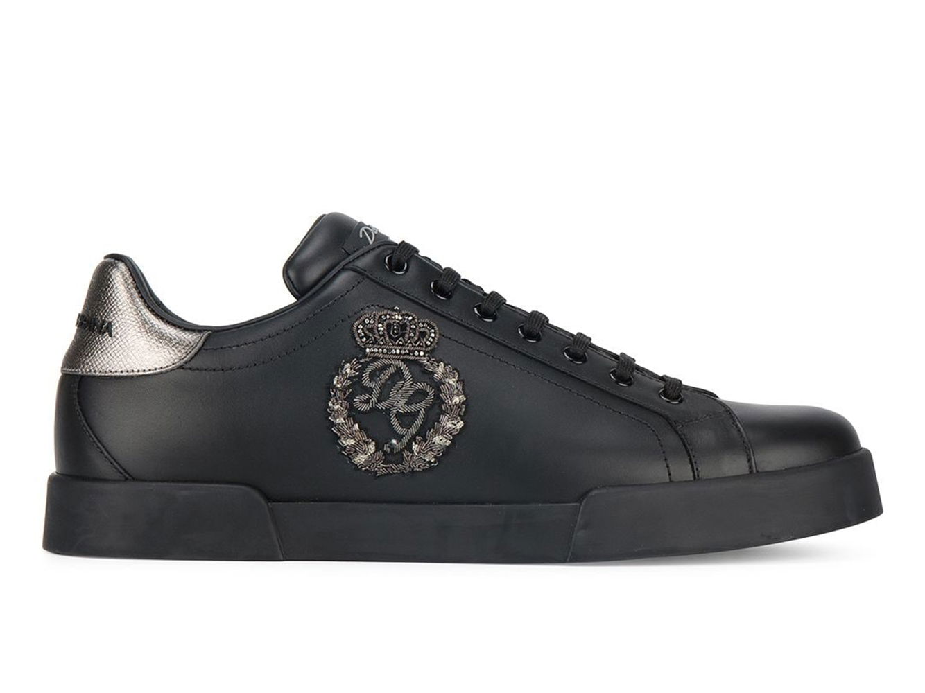 Tenisky a topánky Dolce & Gabbana Portofino Crown Patch Black Čierna | CS1538AH164, 0