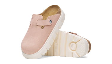 Tenisky a topánky Birkenstock Boston Chunky Suede Leather Narrow Fit Clog Ružová | 1029125, 3