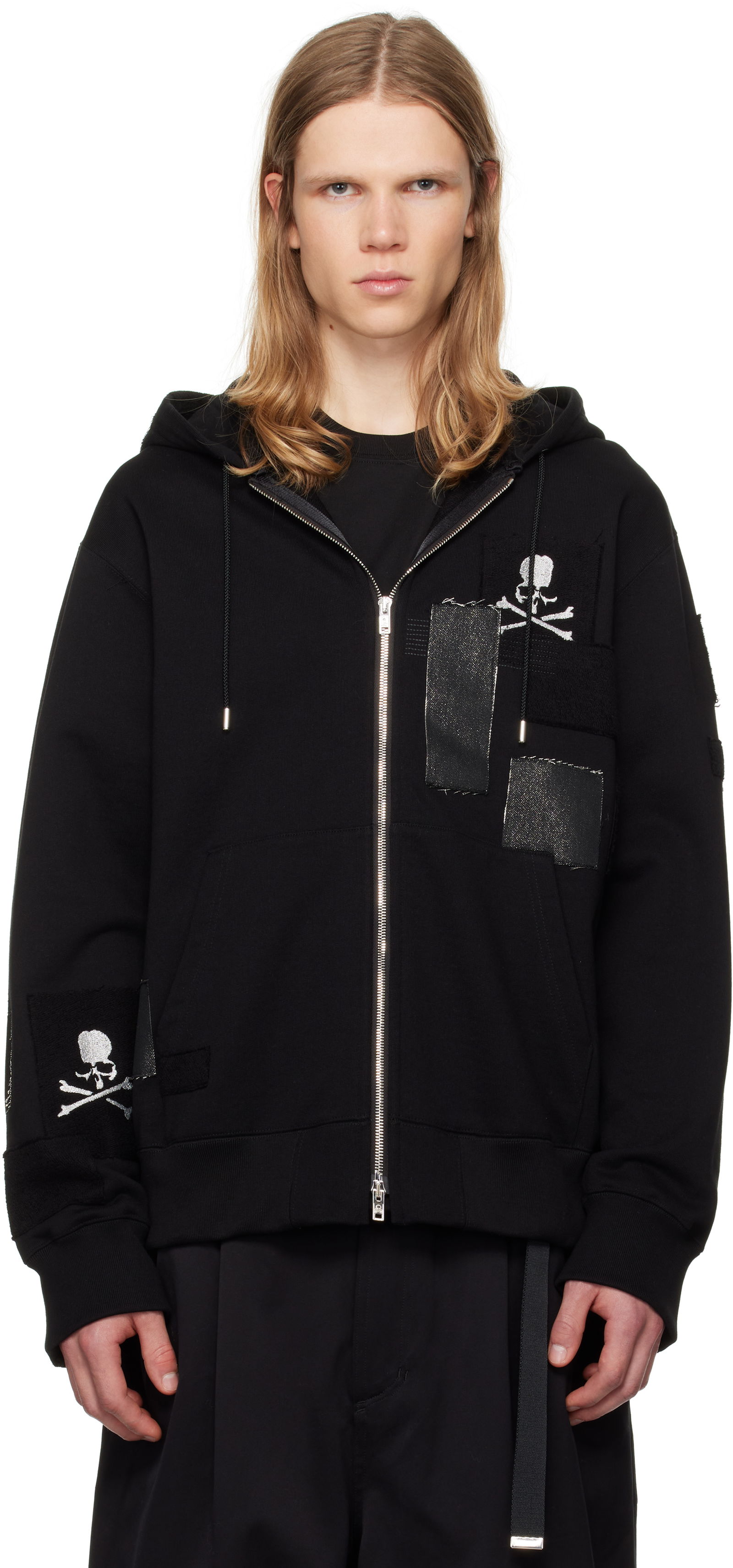 Patchwork Full-Zip Hoodie