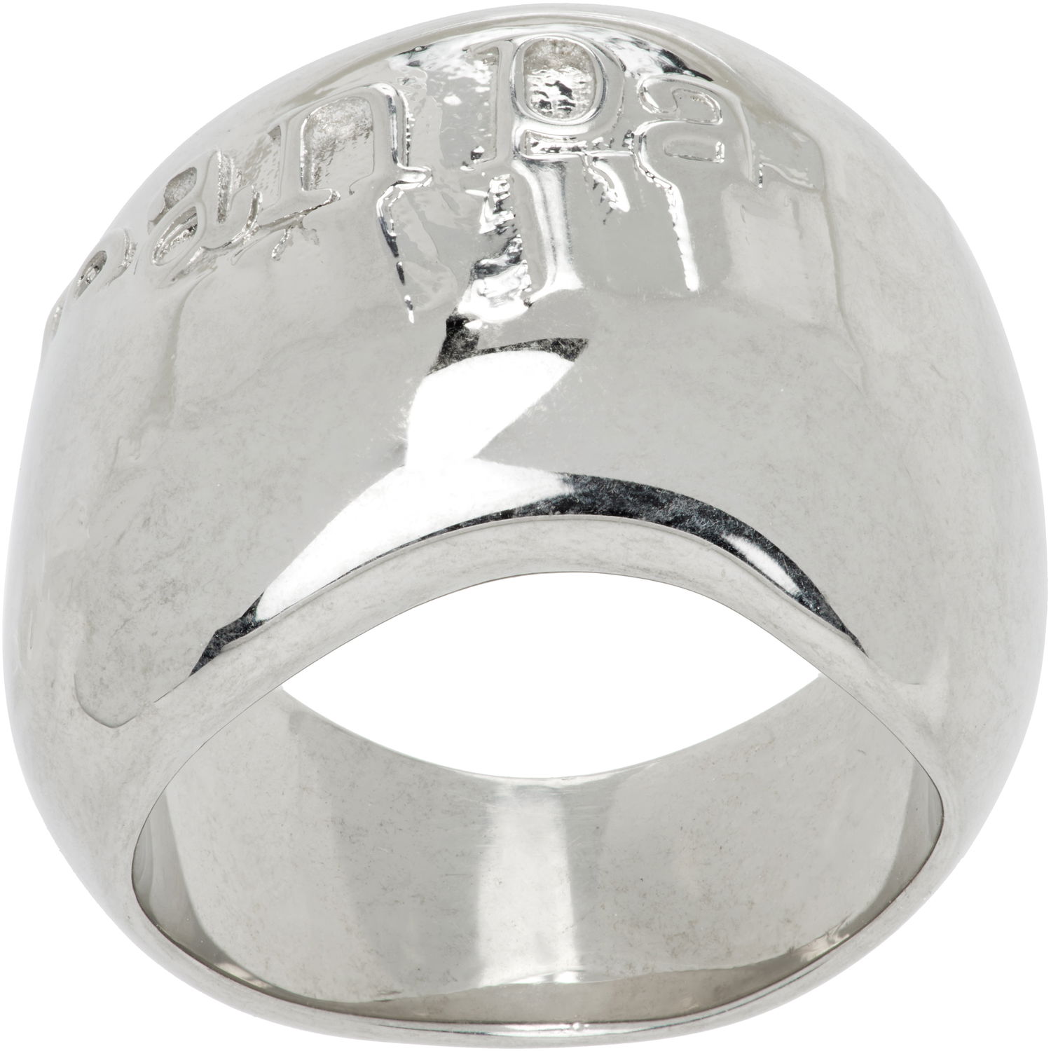 Prsteň Jean Paul Gaultier Jean Paul Gaultier Silver-Tone "The Logo" Ring Metalická | 25/03-W-JW002-X053-91, 0