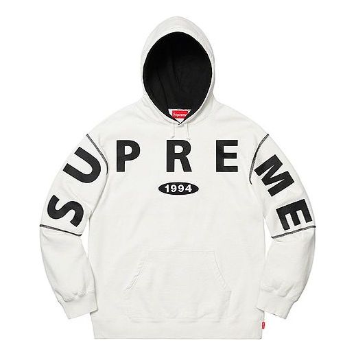 Mikina Supreme Supreme Spread Logo Hooded Sweatshirt Biela | SUP-FW19-041