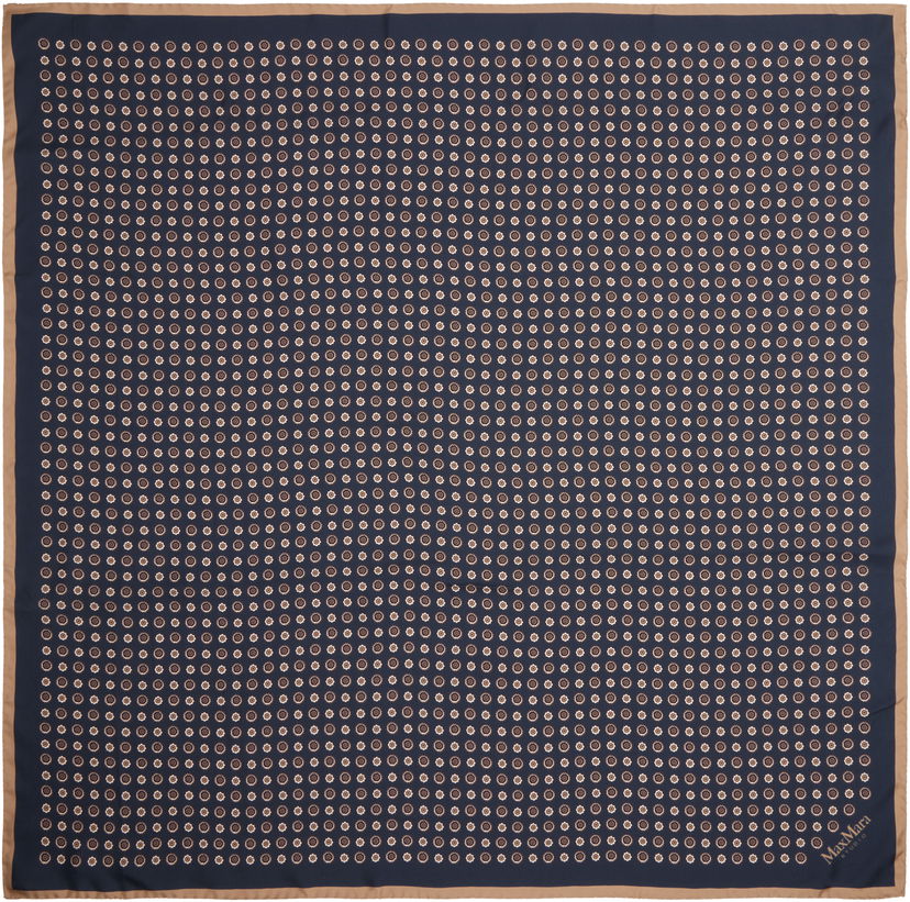 Šál Max Mara Max Mara Studio Lontra Silk Scarf Navy | 2526546011600