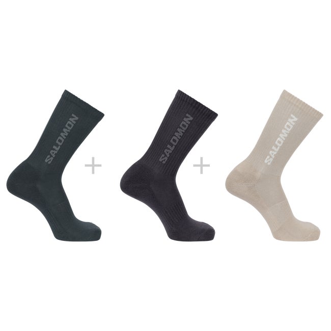Ponožky Salomon Crew Socks, 3-Pack Béžová | LC2726300, 0