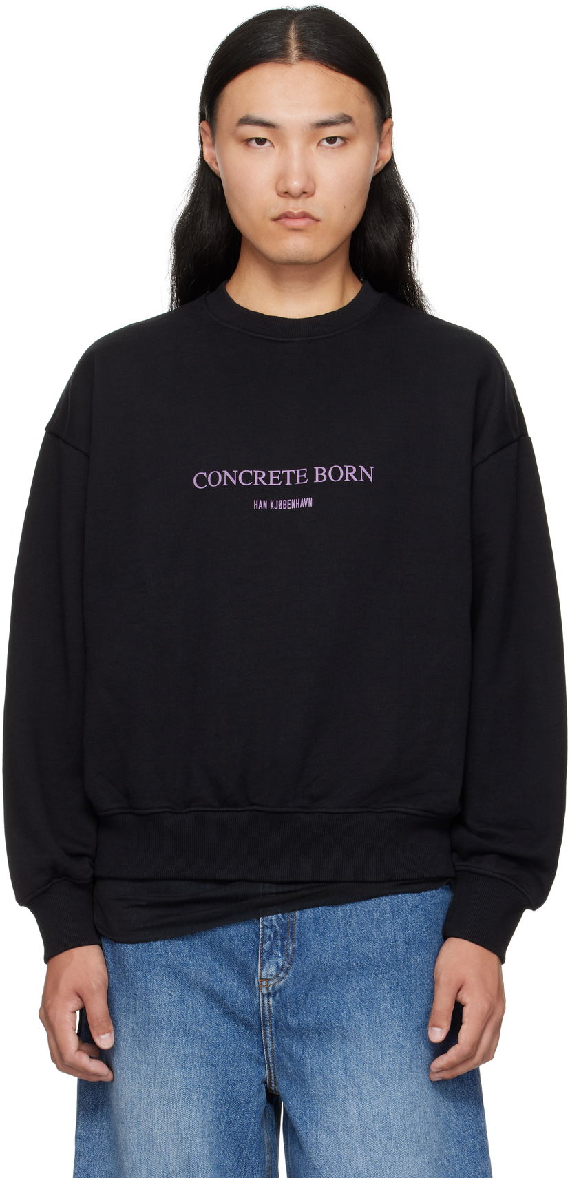 Mikina Han Kjøbenhavn Han Kjobenhavn Logo Oversized Crewneck Sweatshirt Čierna | M-134724