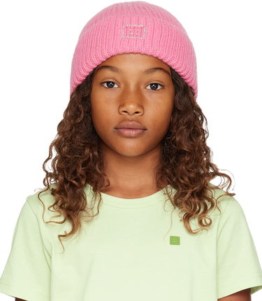 Kulicha Acne Studios Acne Studios Embellished Logo Beanie Ružová | FA-MI-HATS000019, 0
