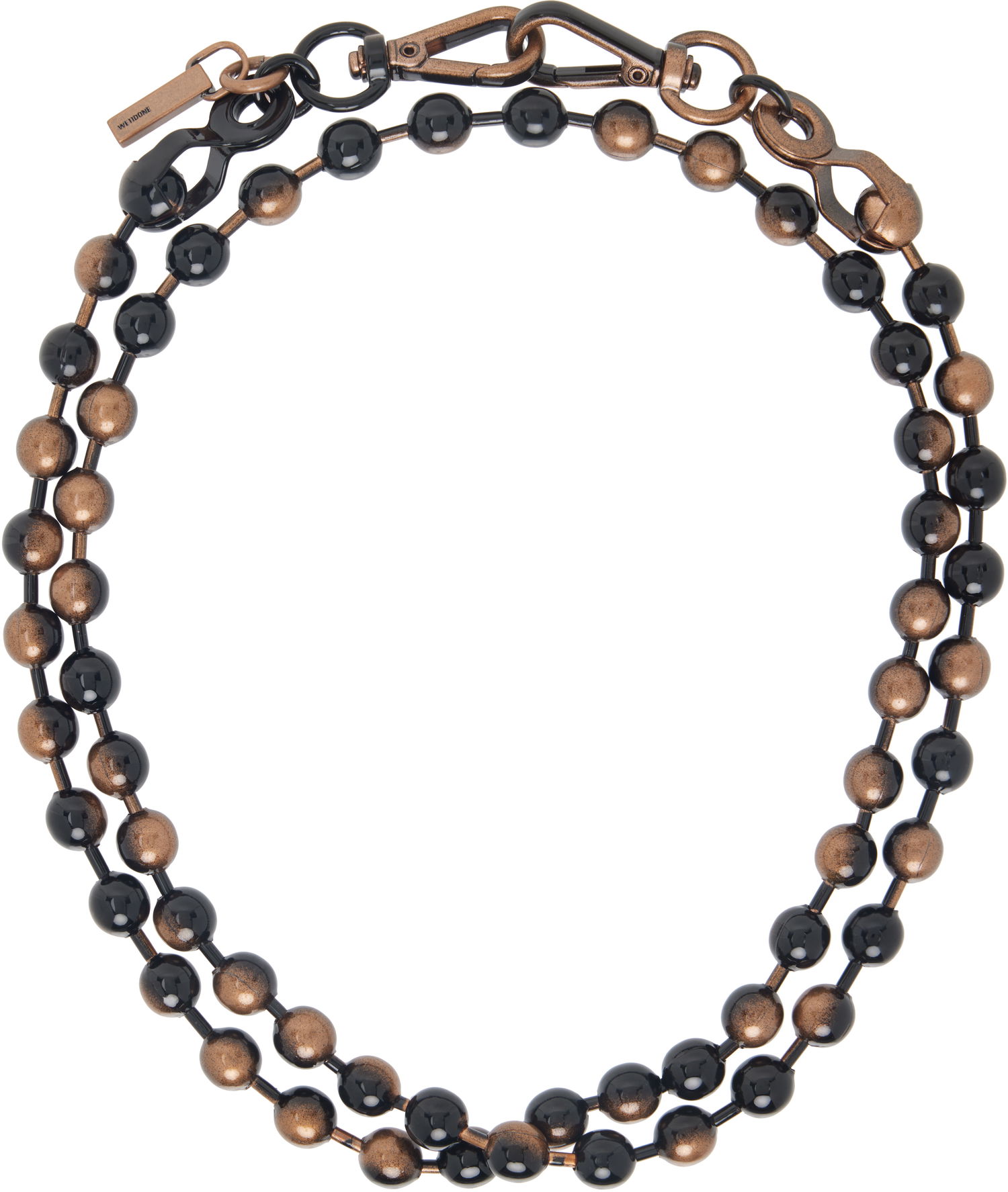 Náhrdelník We11done We11done Ball Chain Necklace Čierna | WD-AJ0-25-588-U-BK, 0