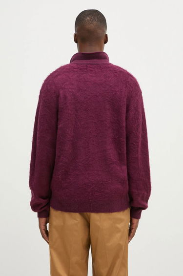 Sveter Butter Goods Mohair Button Up Knitted Cardigan Vínová | BG243400, 2