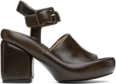 Oblečenie LEMAIRE LEMAIRE Padded Wedge Heeled Sandals Hnedá | FO0095 LL0078, 0