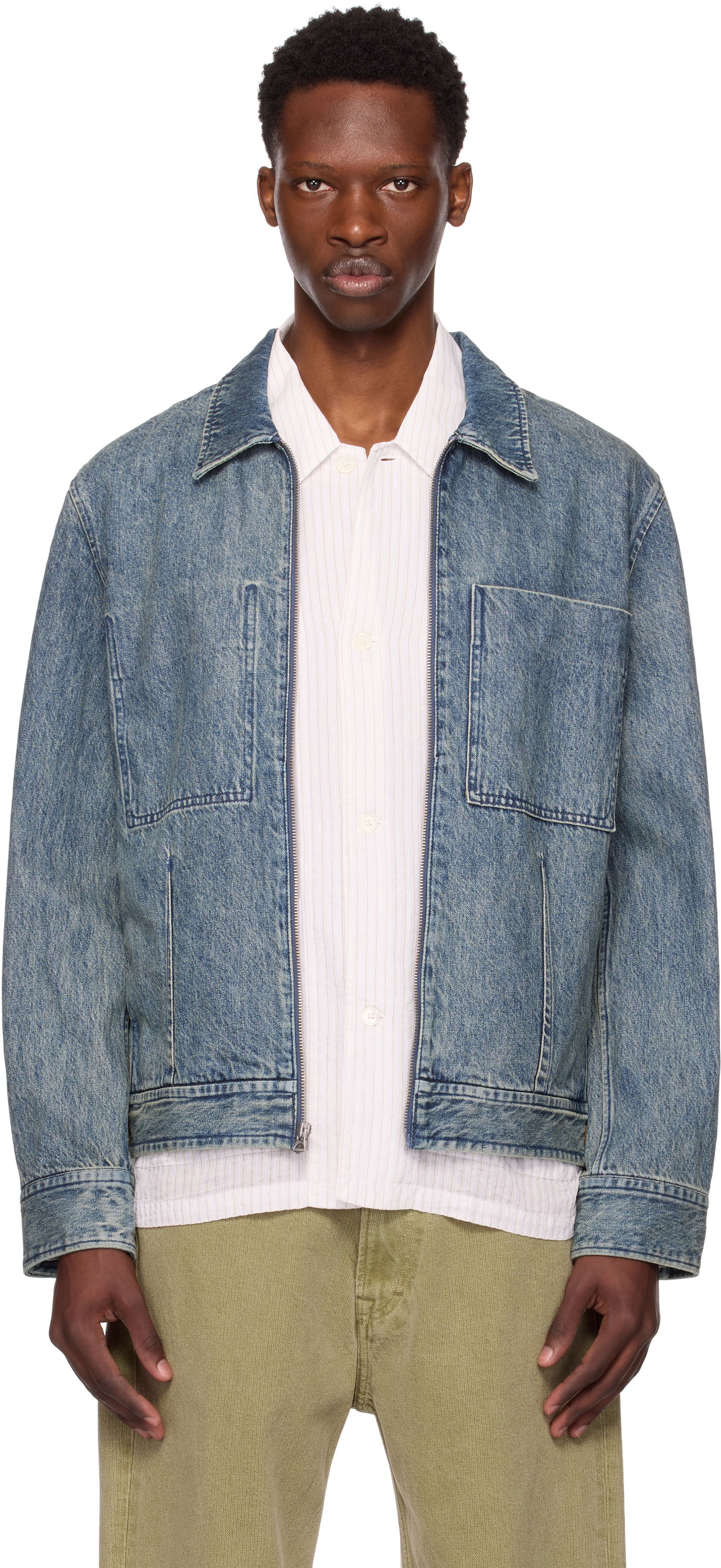 Bunda rag & bone Rag & Bone Simon Garage Denim Jacket Modrá | MBW25P2011DNML, 0