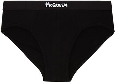 Spodná bielizeň a ponožky Alexander McQueen Alexander McQueen Graffiti Briefs Čierna | 7107514112Q, 0