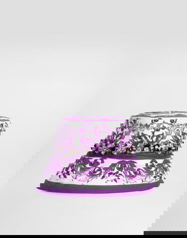 Klobúk Dolce & Gabbana Dolce & Gabbana Majolica-Print Bucket Hat with Jewels Fialová | FH671ZFPFSUIP3TN, 3