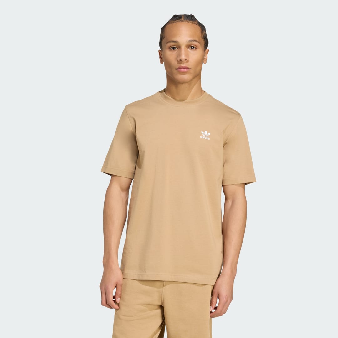 Tričko adidas Performance Trefoil Essentials T-Shirt Béžová | JX2824, 0