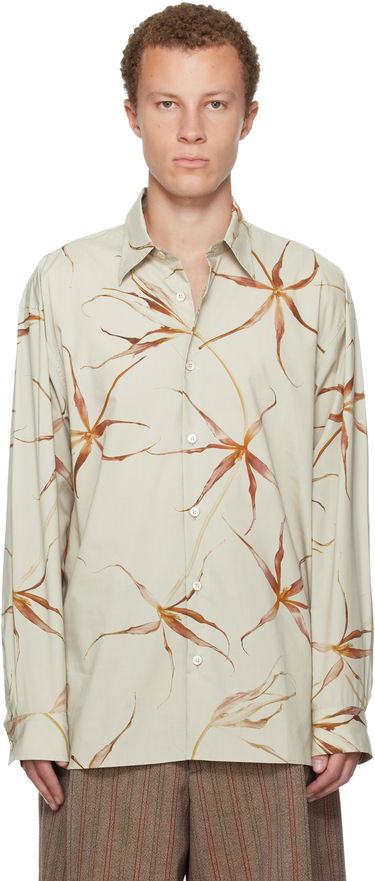 Košeľa Dries Van Noten Dries Van Noten Loose Cotton Floral Print Shirt Béžová | 252-020732-2005, 0