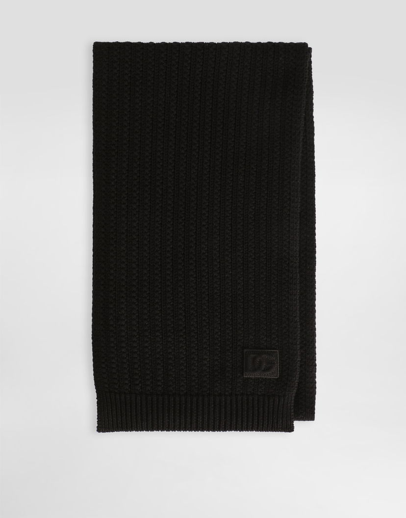Šál Dolce & Gabbana Dolce & Gabbana Cable-Knit Scarf Čierna | GX13KZJDVCMN0000