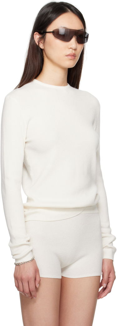 Tričko Fear of God Fear of God ESSENTIALS Soft Rib Long Sleeve T-Shirt Biela | 192SP257804FW, 1