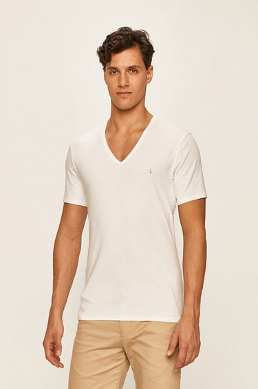 Tričko CALVIN KLEIN Underwear - Tee (2-pack) Béžová | 000NB2408A, 0
