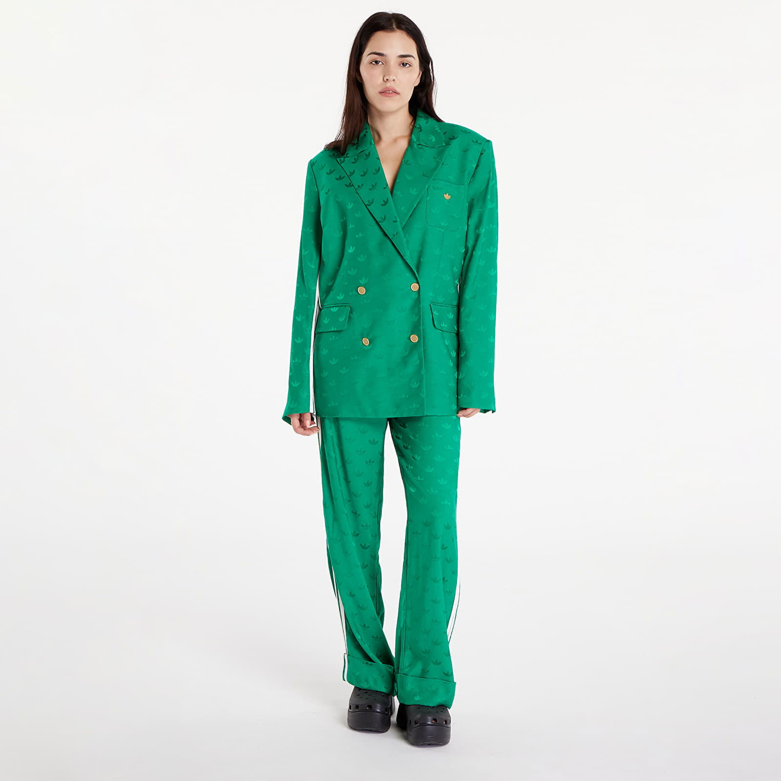 Premium Woven Jaquard Blazer Green