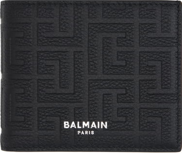 Peňaženka Balmain Embossed Leather Flap Wallet Čierna | DM1NM061LPSE, 0
