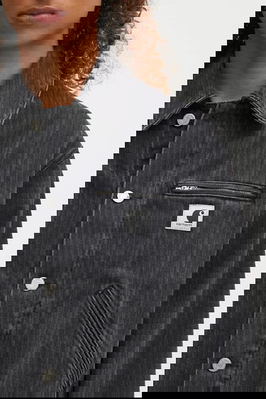 Bunda Carhartt WIP Rylan Transitional Oversize Cropped Pinstripe Denim Jacket Čierna | I035571.32I06, 3