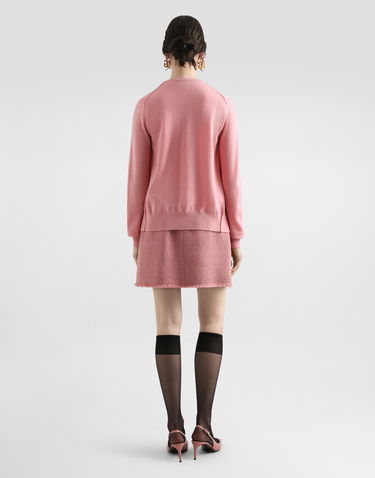 Sukňa Dolce & Gabbana Dolce & Gabbana Raschel Tweed Skirt with DG Logo Buttons Ružová | F4C03TGDCYKF0473, 2