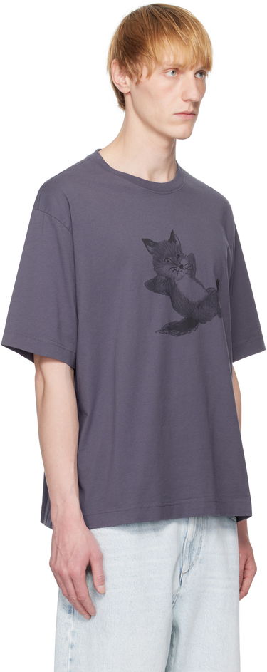Tričko MAISON KITSUNÉ Maison Kitsuné Chillax Fox Oversize T-Shirt Fialová | OM00108KJ0008, 1