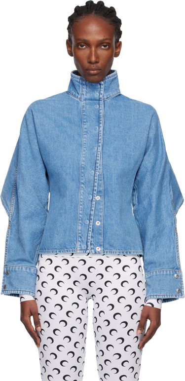 Bunda Marine Serre Moon Laser Wash Long Sleeve Denim Jacket Modrá | WSI033ACDEN0002, 0