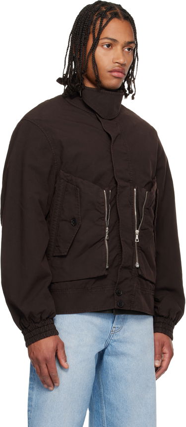 Bunda Dries Van Noten Dries Van Noten Overdyed Shell Jacket Navy | 252-020588-2101, 4