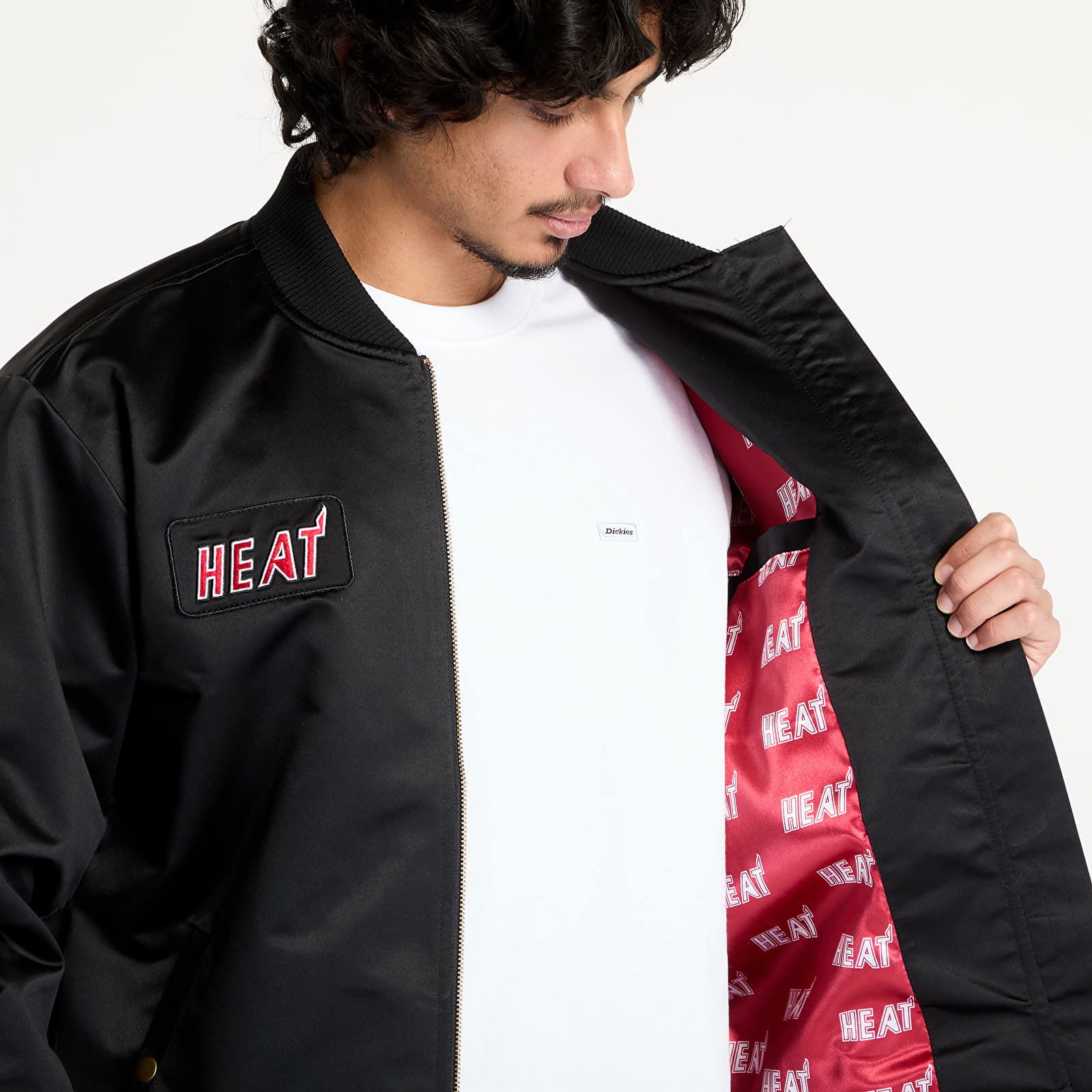 Team Leader Satin Vintage Logo Bomber Jacket