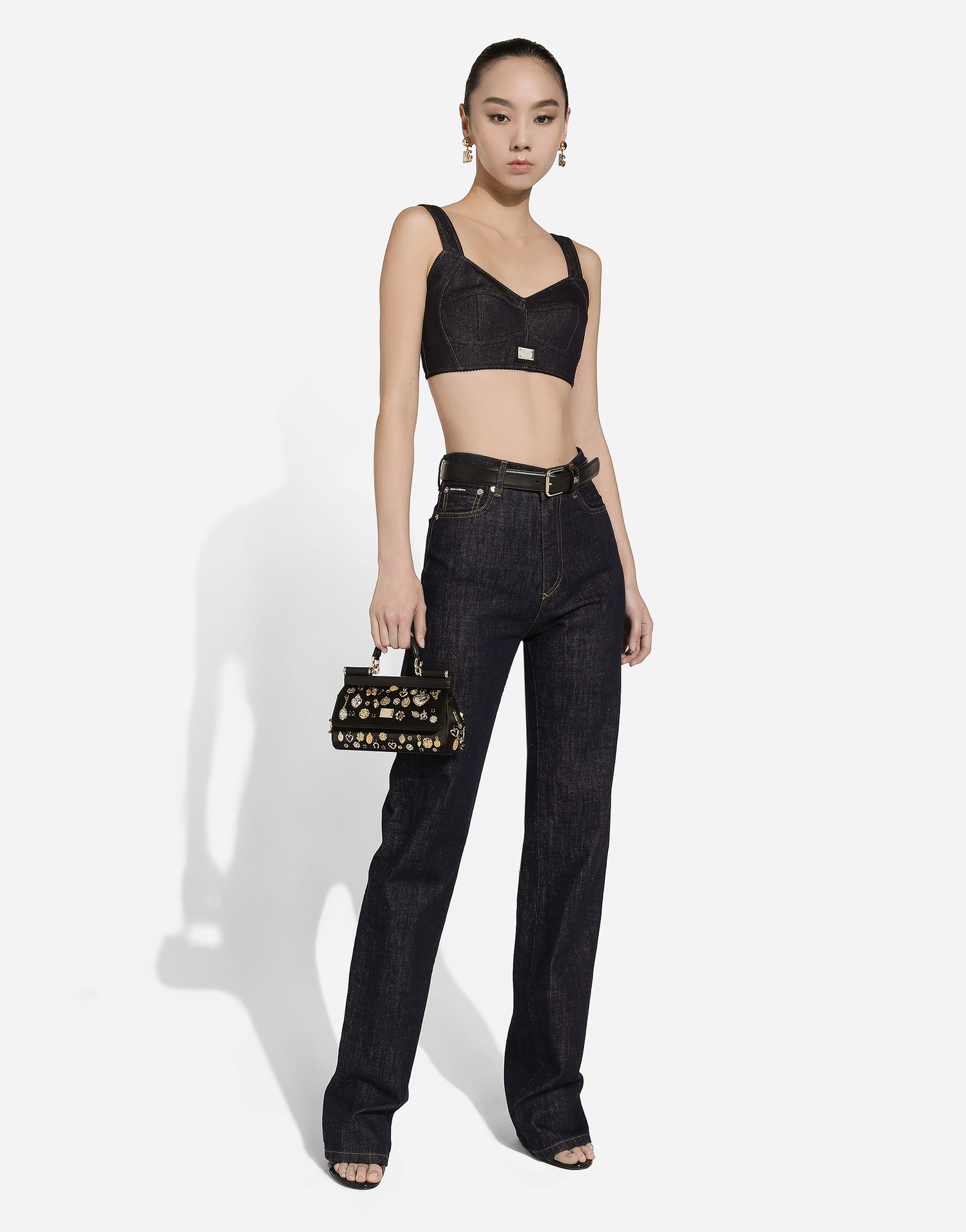 Džínsy Dolce & Gabbana Flared Cotton Denim Jeans Čierna | FTC69ZG8LT3S9001, 1