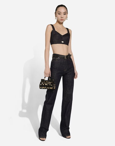 Džínsy Dolce & Gabbana Flared Cotton Denim Jeans Čierna | FTC69ZG8LT3S9001, 1