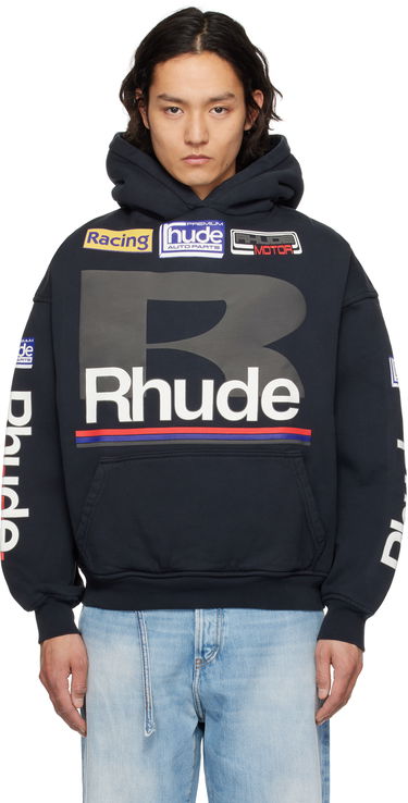 Mikina Rhude Rhude Petrol Patch Hoodie Navy | RHSS25HO04012, 0