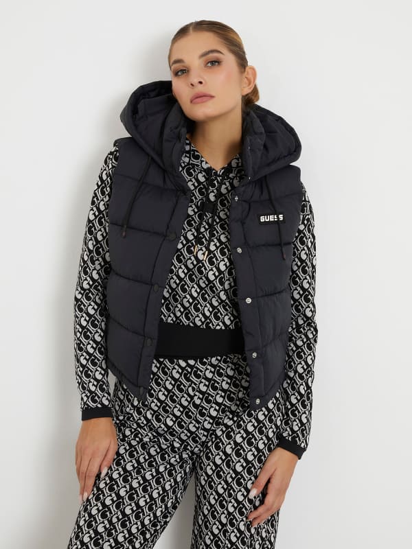 Parka GUESS Sleeveless Puffer Čierna | V4RL02WFYE2, 0