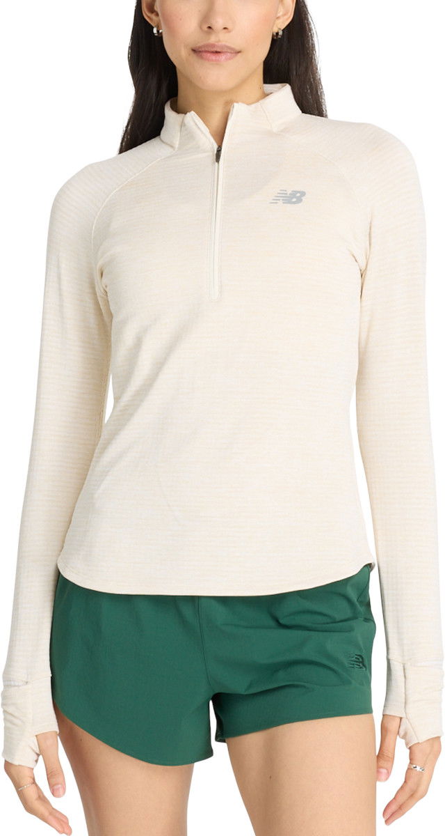 Mikina New Balance Athletics Heat Grid 1/2 Zip Béžová | wt43200-lit, 0