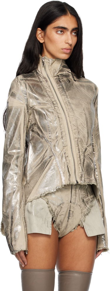 Bunda Rick Owens Concordians Naska Gary Metallic Crinkled Denim Jacket Metalická | DS02E7703 SDPF, 1
