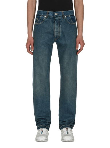 Džínsy Maison Margiela Straight-Leg Faded Denim Pants Modrá | S50LA0194S30561 979