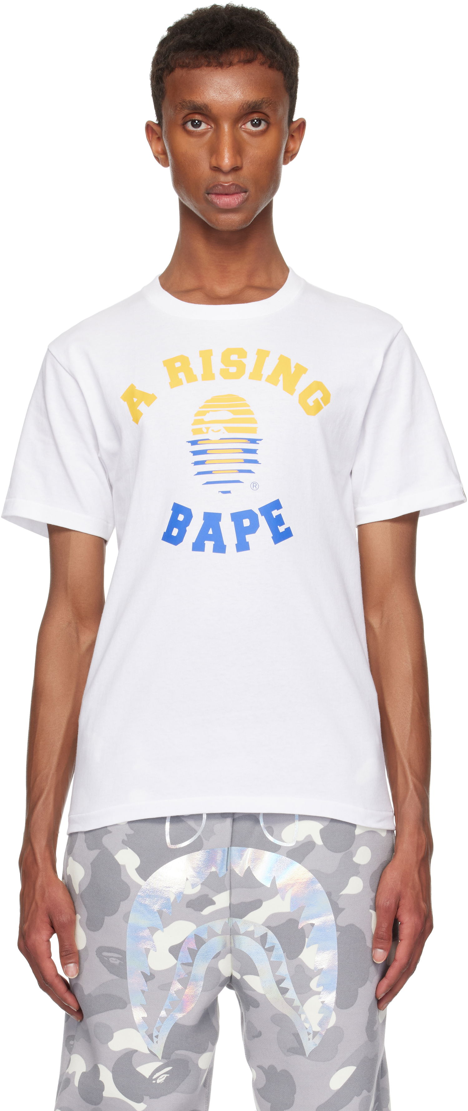 Tričko BAPE 'A Rising' Print T-shirt Biela | 001TEK301047M, 0