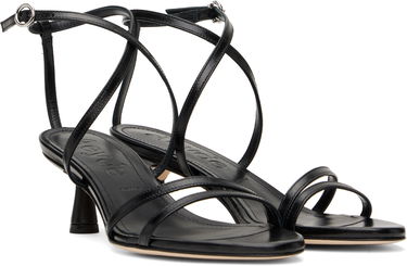 Doplnky Aeyde Aeyde Maeve Leather Heeled Sandals Čierna | A11-HS-PRAR55ST156-SS25-800-007, 3