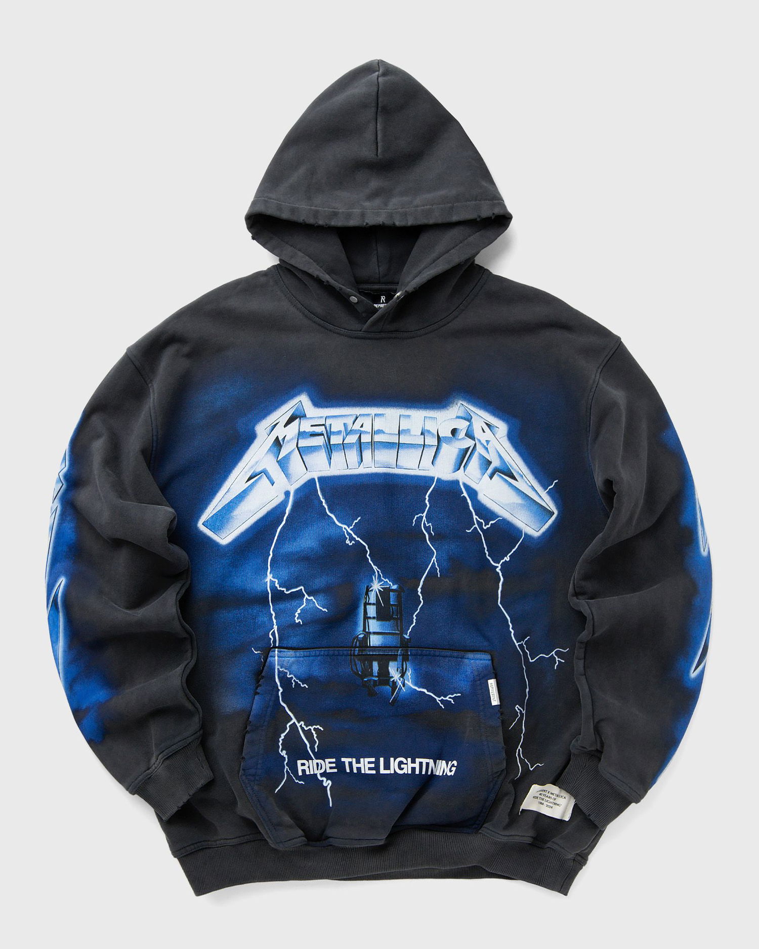 Mikina Represent Clo Represent Metallica Ride The Lightning Hoodie XXL Čierna | MLM4372-020, 0