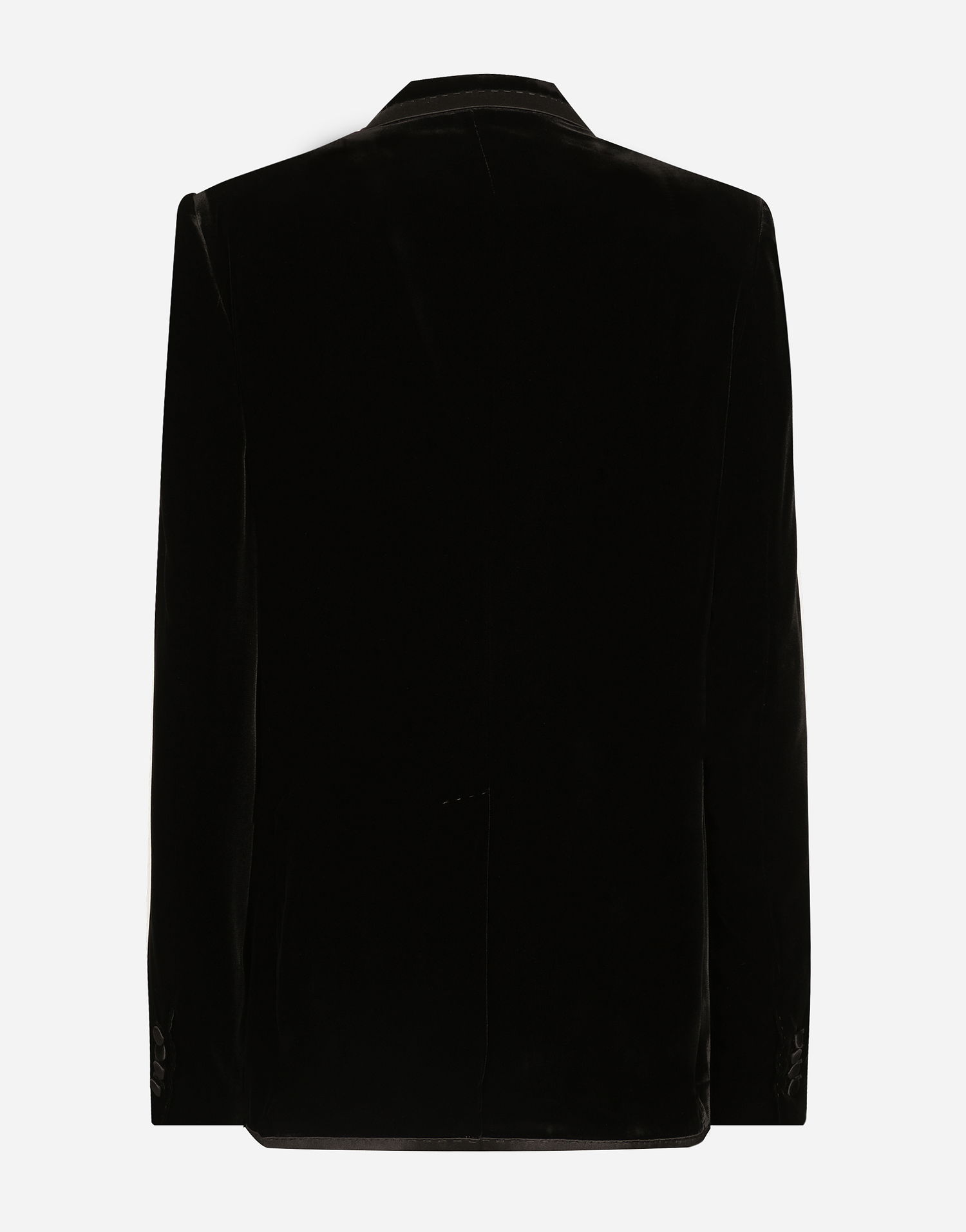 Bunda Dolce & Gabbana Double-breasted Velvet Tuxedo Jacket Čierna | F297XTFUVG7N0000, 1